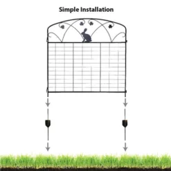 Enchanted Garden Rabbit Fence Panel 36" X 36" -Home N Garden Joy Sales 1711409 04