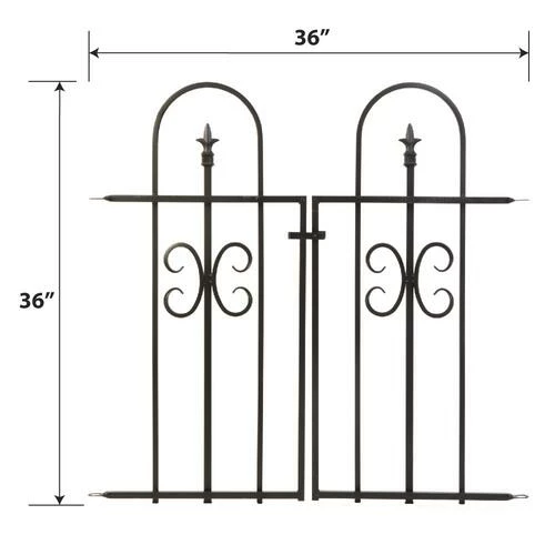 Enchanted Garden™ 3' X 3' Broadway Border Fence Gate 4 Enchanted Garden™ 3' X 3' Broadway Border Fence Gate - Image 2