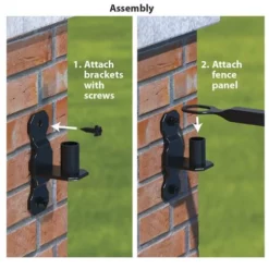 Enchanted Garden™ Fence Wall Mount Brackets -Home N Garden Joy Sales 1713367 3