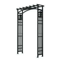 Enchanted Garden 52"W X 78"H Black Mission Arbor