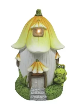 Enchanted Garden™ 14" Solar LED Fairy House Statue