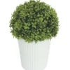 Enchanted Garden™ 14.5" Artificial Boxwood Topiary Ball With White Pot -Home N Garden Joy Sales 21SYM HJI 4