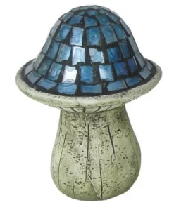 Enchanted Garden™ 8.2" Blue Cement Mushroom Statue