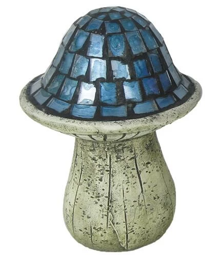 Enchanted Garden™ 8.2" Blue Cement Mushroom Statue 3 Enchanted Garden™ 8.2" Blue Cement Mushroom Statue
