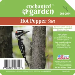 Enchanted Garden™ Hot Pepper Bird Suet Cake - 11.25 Oz -Home N Garden Joy Sales 266 2044Label View