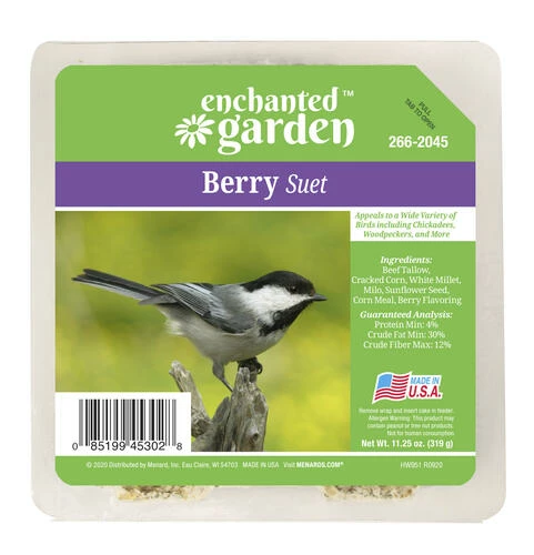 Enchanted Garden™ Berry Bird Suet Cake - 11.25 Oz 3 Enchanted Garden™ Berry Bird Suet Cake - 11.25 Oz
