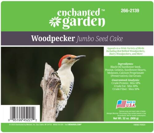 Enchanted Garden™ Woodpecker Jumbo Bird Seed Cake - 32 Oz 4 Enchanted Garden™ Woodpecker Jumbo Bird Seed Cake - 32 Oz - Image 2