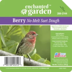 Enchanted Garden™ Berry No-Melt Bird Suet Dough - 11.25 Oz -Home N Garden Joy Sales 266 2144Label View
