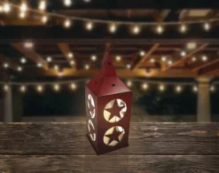 Enchanted Garden™ 17" Metal Cut Out Flameless Candle LED Lantern - Assorted Colors 11 Enchanted Garden™ 17" Metal Cut Out Flameless Candle LED Lantern - Assorted Colors -Home N Garden Joy Sales 277 5111 Lifestyle1