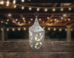 Enchanted Garden™ 17" Metal Cut Out Flameless Candle LED Lantern - Assorted Colors 12 Enchanted Garden™ 17" Metal Cut Out Flameless Candle LED Lantern - Assorted Colors -Home N Garden Joy Sales 277 5111 Lifestyle2