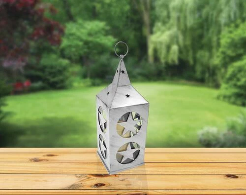 Enchanted Garden™ 17" Metal Cut Out Flameless Candle LED Lantern - Assorted Colors 7 Enchanted Garden™ 17" Metal Cut Out Flameless Candle LED Lantern - Assorted Colors - Image 5