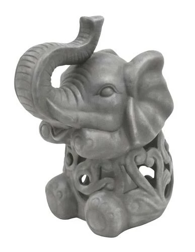 Enchanted Garden™ 9.4" Ceramic Elephant LED Lantern 3 Enchanted Garden™ 9.4" Ceramic Elephant LED Lantern