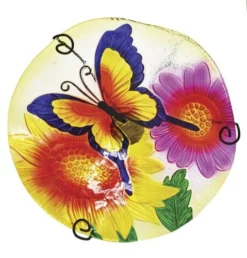 Enchanted Garden™ 11" Glass Butterfly Bird Bath -Home N Garden Joy Sales 277 5672 03 4000px