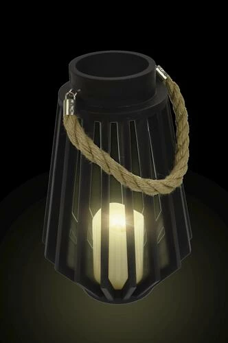 Enchanted Garden™ 13.5" Black Wooden LED Lantern 13 Enchanted Garden™ 13.5" Black Wooden LED Lantern - Image 11