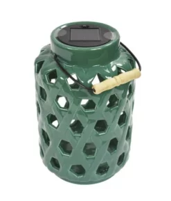 Enchanted Garden™ 9.75" Ceramic Solar Lantern