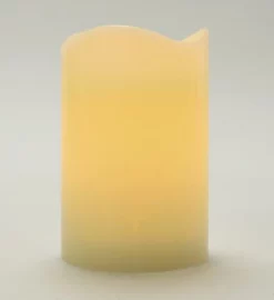 Enchanted Garden® 4" X 6" LED Flameless Candle -Home N Garden Joy Sales 277 5860 4 x6 IvoryLEDCandle hero lit