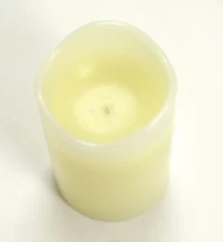 Enchanted Garden® 4" X 6" LED Flameless Candle -Home N Garden Joy Sales 277 5860 4 x6 IvoryLEDCandle hi angle