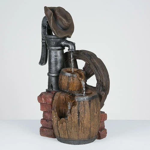 Enchanted Garden™ 28" Tiered Water Pump Outdoor Water Fountain 6 Enchanted Garden™ 28" Tiered Water Pump Outdoor Water Fountain - Image 4