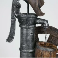 Enchanted Garden™ 28" Tiered Water Pump Outdoor Water Fountain 16 Enchanted Garden™ 28" Tiered Water Pump Outdoor Water Fountain -Home N Garden Joy Sales 2771707Waterflowingdetail1