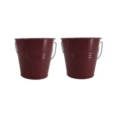 Enchanted Garden™ 2-Pack Painted Citronella Bucket - Assorted Colors -Home N Garden Joy Sales 2773054 21108P 2 Red 3500px
