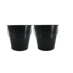 Enchanted Garden™ 2-Pack Painted Citronella Bucket - Assorted Colors -Home N Garden Joy Sales 2773054 21108P 2 black 4000px