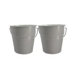 Enchanted Garden™ 2-Pack Painted Citronella Bucket - Assorted Colors -Home N Garden Joy Sales 2773054 21108P 2 white 4000px