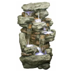 Enchanted Garden™ 39" Tiered Orowood Outdoor Water Fountain