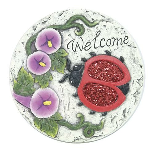 Enchanted Garden™ 7" Welcome Stepping Stone - Assorted Styles 5 Enchanted Garden™ 7" Welcome Stepping Stone - Assorted Styles - Image 3