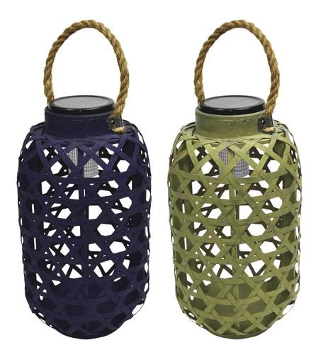 Enchanted Garden™ 12" Bamboo Solar LED Lantern - Assorted Colors 3 Enchanted Garden™ 12" Bamboo Solar LED Lantern - Assorted Colors