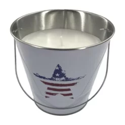 Enchanted Garden™ Metal Bucket Patriotic Citronella Candle - Assorted Colors 11 Enchanted Garden™ Metal Bucket Patriotic Citronella Candle - Assorted Colors -Home N Garden Joy Sales 2773868 21092PR White 1900px