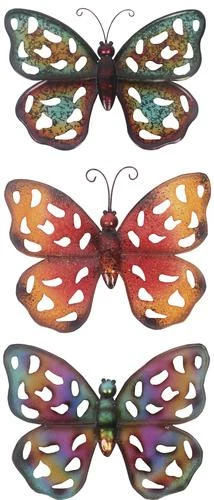Enchanted Garden™ 11" Metal Butterfly Outdoor Wall Art - Assorted Styles