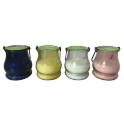 Enchanted Garden™ 4" Lantern Jar Citronella Candle - Assorted Colors -Home N Garden Joy Sales 2774090 pkg 2021 CMYK