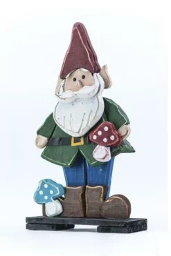 Enchanted Garden™ 27" Wood Gnome With Mushroom 18 Enchanted Garden™ 27" Wood Gnome With Mushroom -Home N Garden Joy Sales 2774257 06