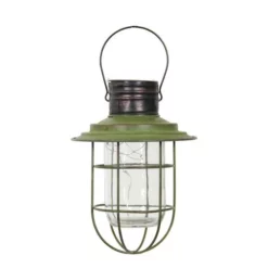 Enchanted Garden™ 14" Metal & Glass Solar LED Lantern - Assorted Colors -Home N Garden Joy Sales 2774483 13358 green 1800px
