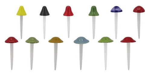 Enchanted Garden™ 8" Ceramic Mushroom Garden Stake - Assorted Styles 3 Enchanted Garden™ 8" Ceramic Mushroom Garden Stake - Assorted Styles
