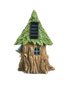 Enchanted Garden™ 9.8" Polystone Lighted Fairy House Statue - Assorted Styles -Home N Garden Joy Sales 2774601 ZMN2SPA4349 GreenBk 1800px