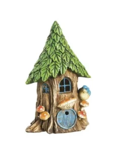 Enchanted Garden™ 9.8" Polystone Lighted Fairy House Statue - Assorted Styles -Home N Garden Joy Sales 2774601 ZMN2SPA4349 Green 1800px