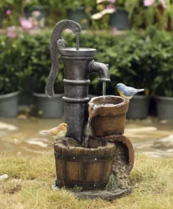 Enchanted Garden™ 24" Tiered Water Pump Outdoor Water Fountain 9 Enchanted Garden™ 24" Tiered Water Pump Outdoor Water Fountain -Home N Garden Joy Sales 2774617frontreview