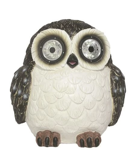 Enchanted Garden™ 14" Solar Eyed Owl Statue 3 Enchanted Garden™ 14" Solar Eyed Owl Statue