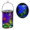Enchanted Garden™ 14.75" Glass & Metal Solar LED Lantern - Assorted Styles