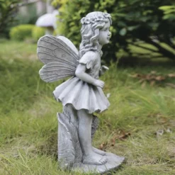Enchanted Garden™ 18.5" Fairy Statue - Assorted Styles -Home N Garden Joy Sales 2774731 AG38275J1 287 FAIRY side2 SCENIC