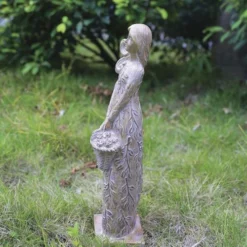 Enchanted Garden™ 17" Girl Statue - Assorted Styles -Home N Garden Joy Sales 2774735 AG30404 GIRL STATUE side SCENIC3