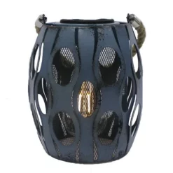 Enchanted Garden™ 7" Retro Metal Solar Light Lantern