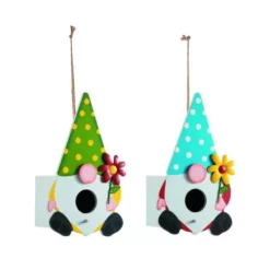 Enchanted Garden 12" Wooden Gnome Bird House - Assorted Styles -Home N Garden Joy Sales 2775092 leftsideview.jpg