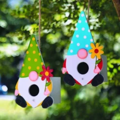 Enchanted Garden 12" Wooden Gnome Bird House - Assorted Styles -Home N Garden Joy Sales 2775092 scene01.jpg