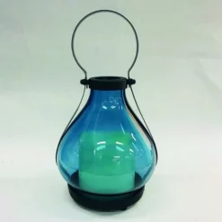 Enchanted Garden™ 6.3" Glass Flameless Candle LED Lantern - Assorted Styles -Home N Garden Joy Sales 2775135 blue P SF V2