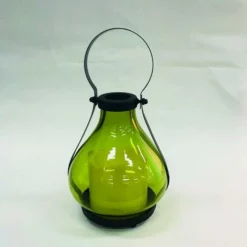 Enchanted Garden™ 6.3" Glass Flameless Candle LED Lantern - Assorted Styles -Home N Garden Joy Sales 2775135 green P SF V2