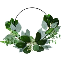 Enchanted Garden™ Artificial Greenery Hoop Wreath - Assorted Styles -Home N Garden Joy Sales 2775185 D