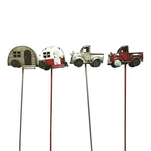 Enchanted Garden™ Metal Truck Garden Stake - Assorted Styles 3 Enchanted Garden™ Metal Truck Garden Stake - Assorted Styles