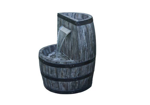 Enchanted Garden™ 23.5" Tiered Whiskey Barrel Outdoor Water Fountain 5 Enchanted Garden™ 23.5" Tiered Whiskey Barrel Outdoor Water Fountain - Image 3